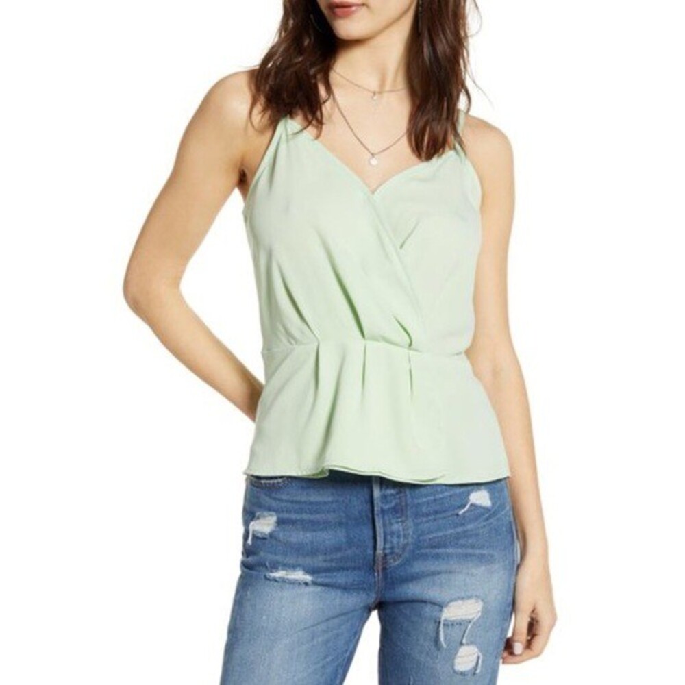 Leith / NWT bok chof faux wrap top cami